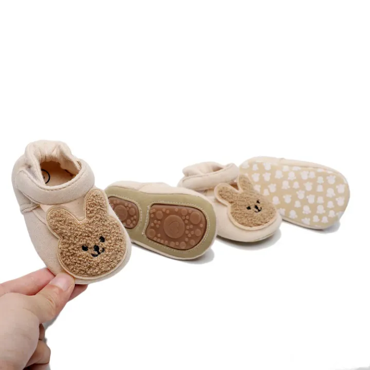 Chaussons Doux en Molleton pour Bébé – Antidérapants, Confort Coton Nouveau-Né