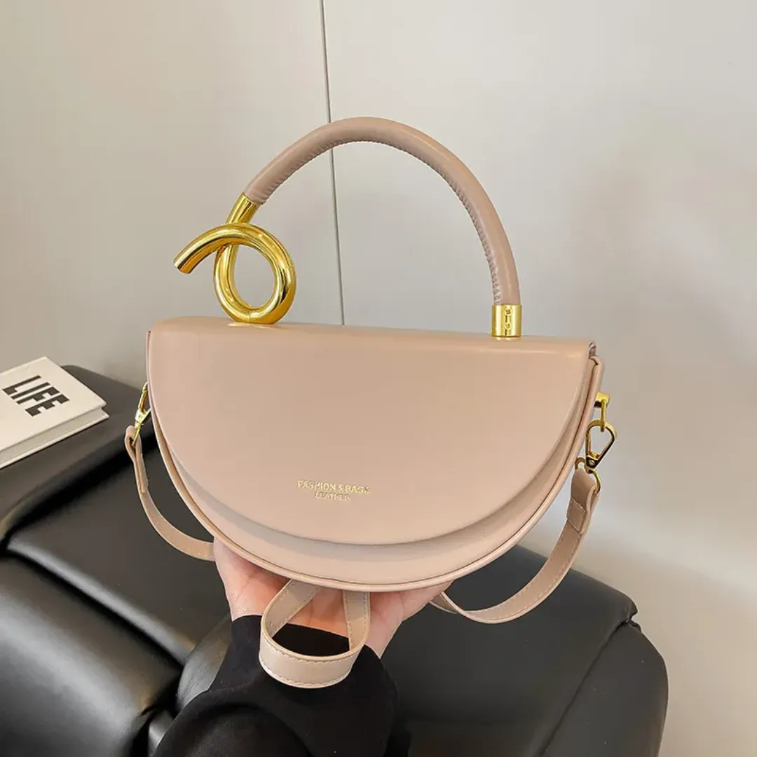 Sac à Main Femme Semi-Circulaire – Design Créateur Élégant en Simili Cuir PU