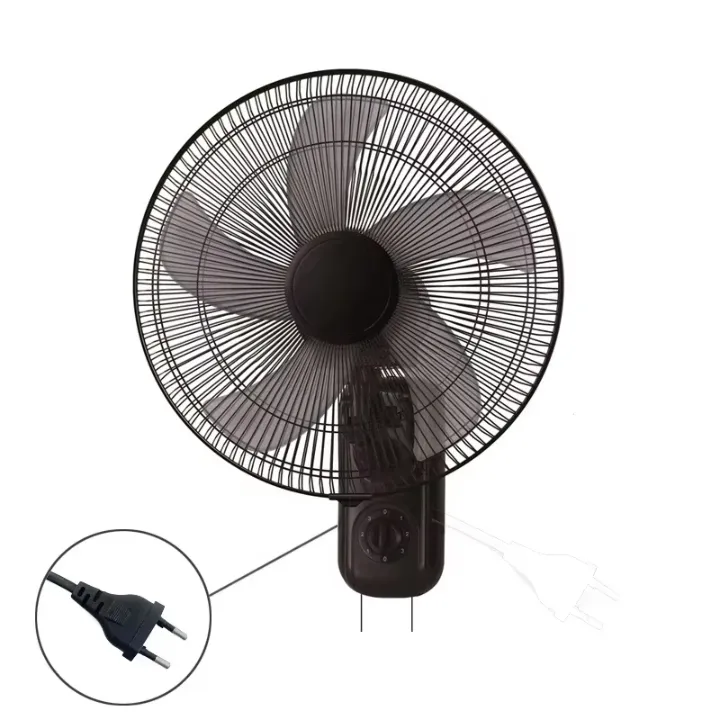 Ventilateur Mural Oscillant 5 Pales – Silencieux et Puissant, Fixation Murale ou Plafond, Usage Domestique