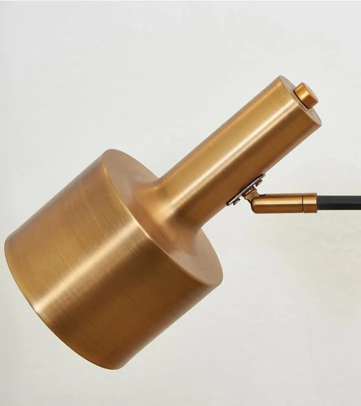 Lampe Dorée Réglable avec Abat-Jour Cylindrique - TQ22008