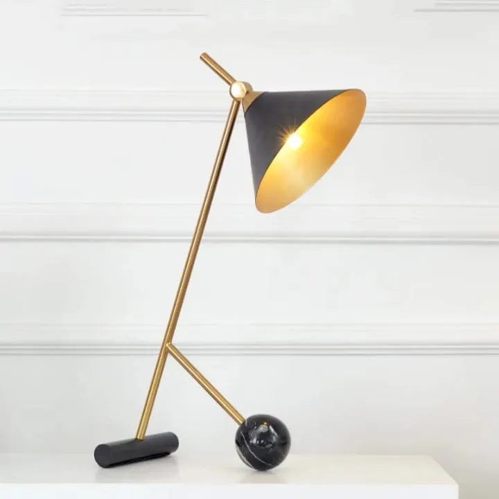 Lampe Dorée et Noire Style Rétro - TQ22009