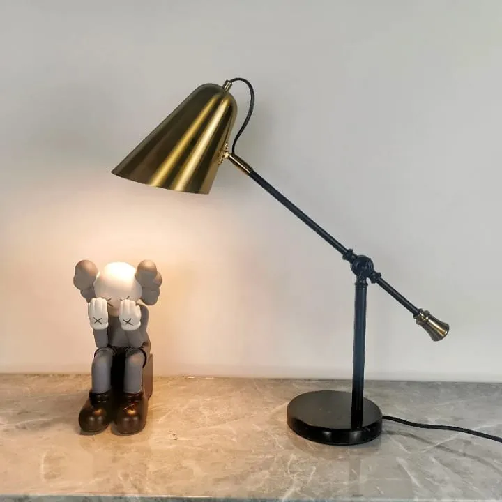Lampe Bureau Inclinée Noir & Laiton - TQ22010