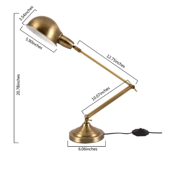 Lampe de Bureau Chrome Articulée Compacte – TQ22015