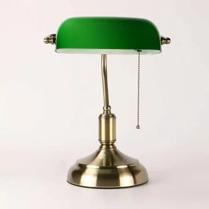 . Lampe Banquier Classique avec Abat-Jour Vert – TQ22020B