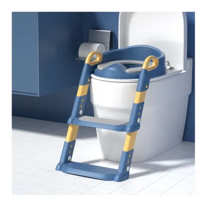 Réducteur WC Enfant avec Marche et Poignées – Siège Pliable Antidérapant pour Apprentissage de la Propreté