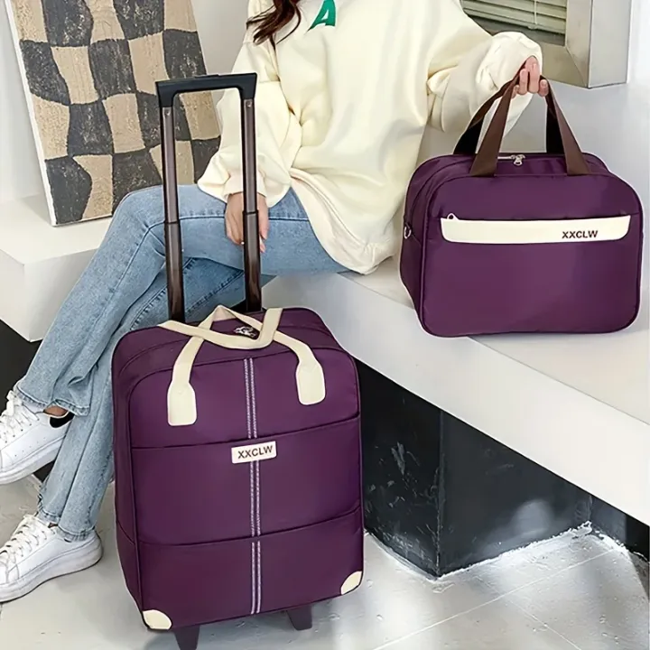 Set de Bagages Tendance 2025 – Sac de Voyage Imperméable à Roulettes avec Sac à Main Intégré