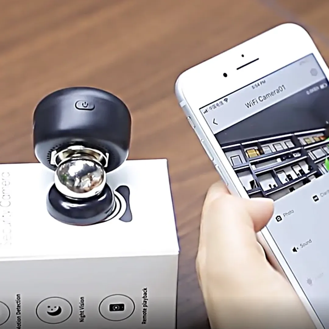 Caméra Mini WiFi C21 – Vision Panoramique 360° avec Détection de Mouvement