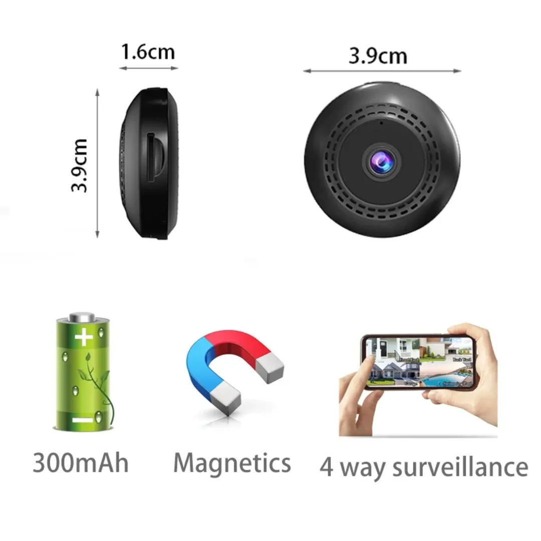 Caméra Mini WiFi C21 – Vision Panoramique 360° avec Détection de Mouvement