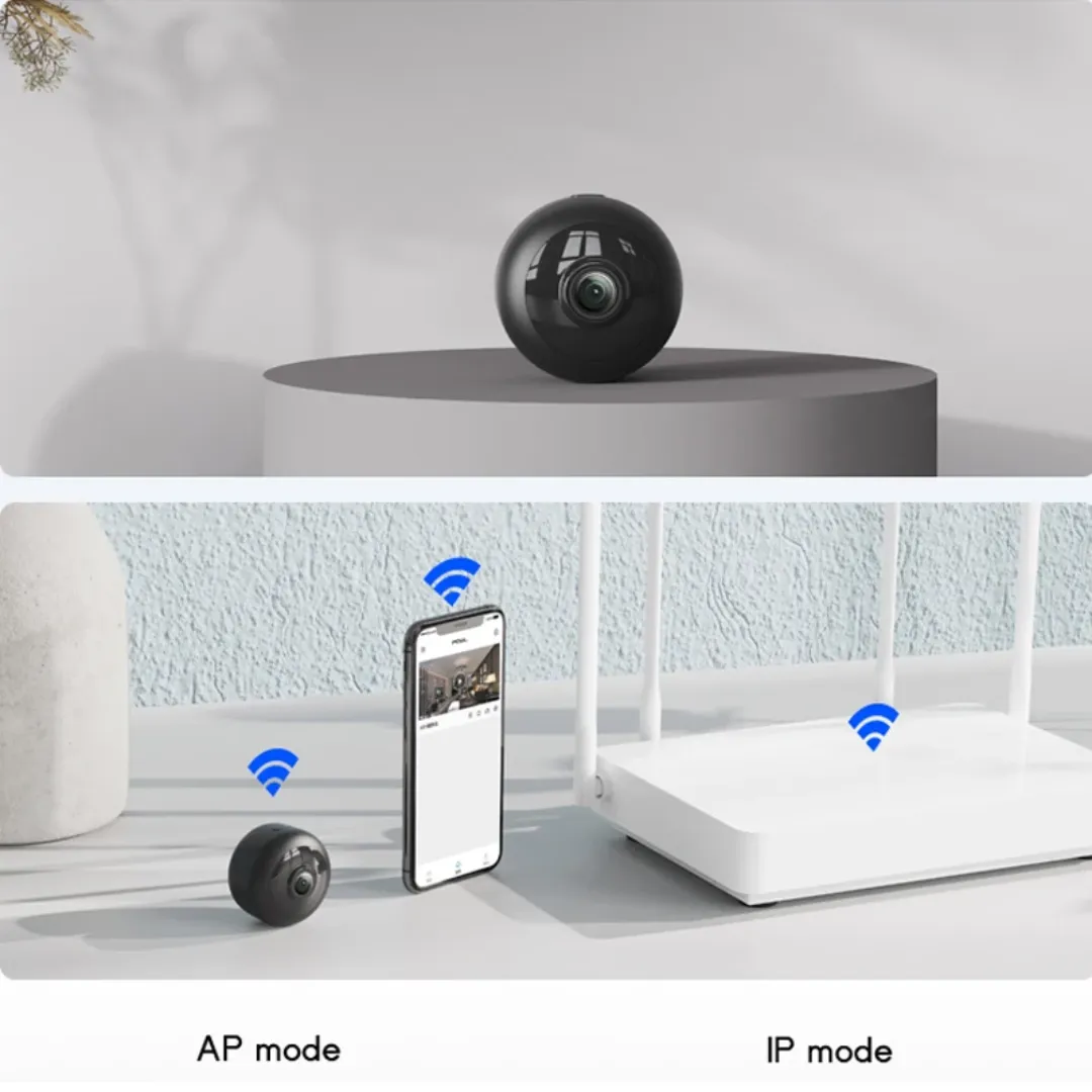 Caméra Mini WiFi C21 – Vision Panoramique 360° avec Détection de Mouvement