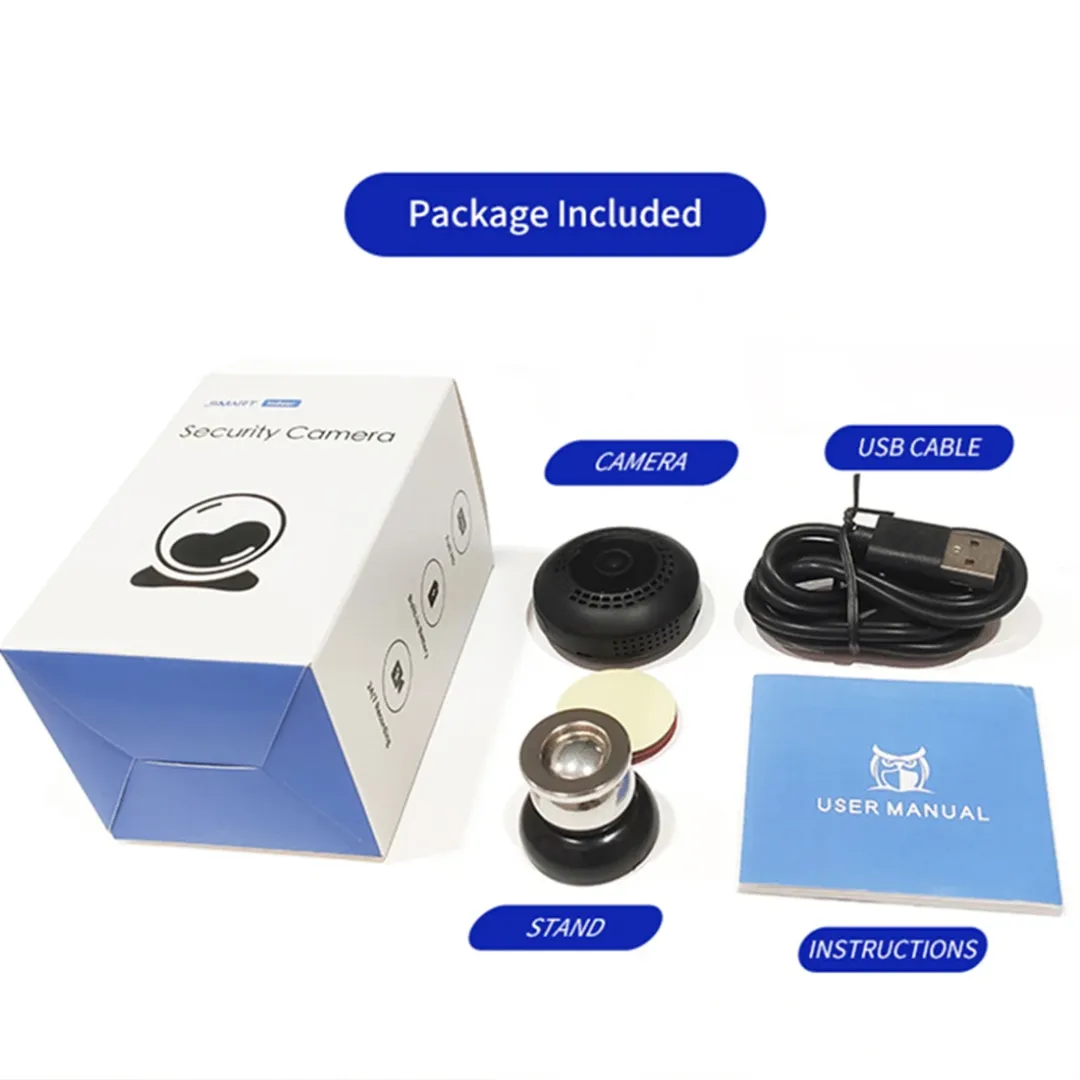 Caméra Mini WiFi C21 – Vision Panoramique 360° avec Détection de Mouvement