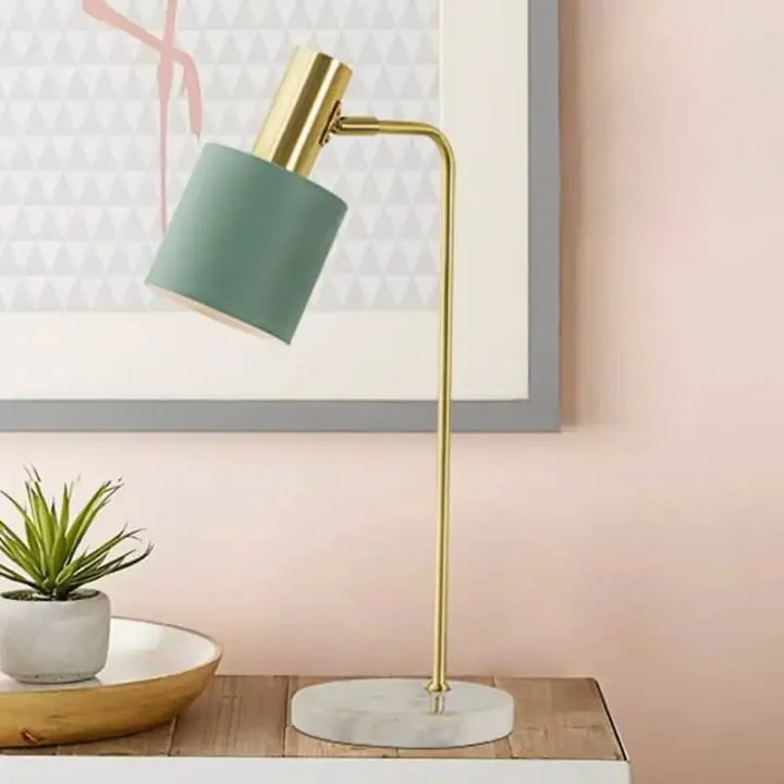 Lampe de Bureau Colorée Vert Mat & Laiton – TQ22030