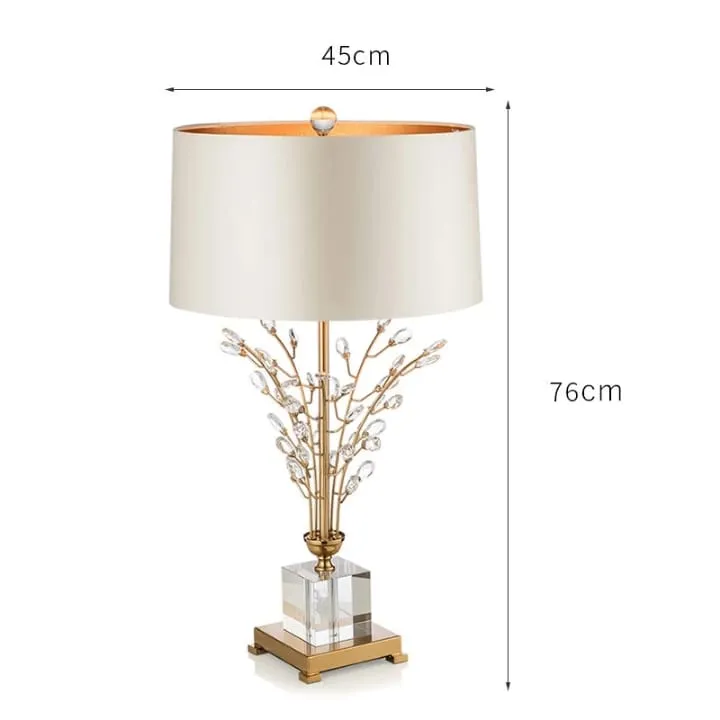Lampe Colonne Dorée avec Abat-Jour Blanc – YF-167S