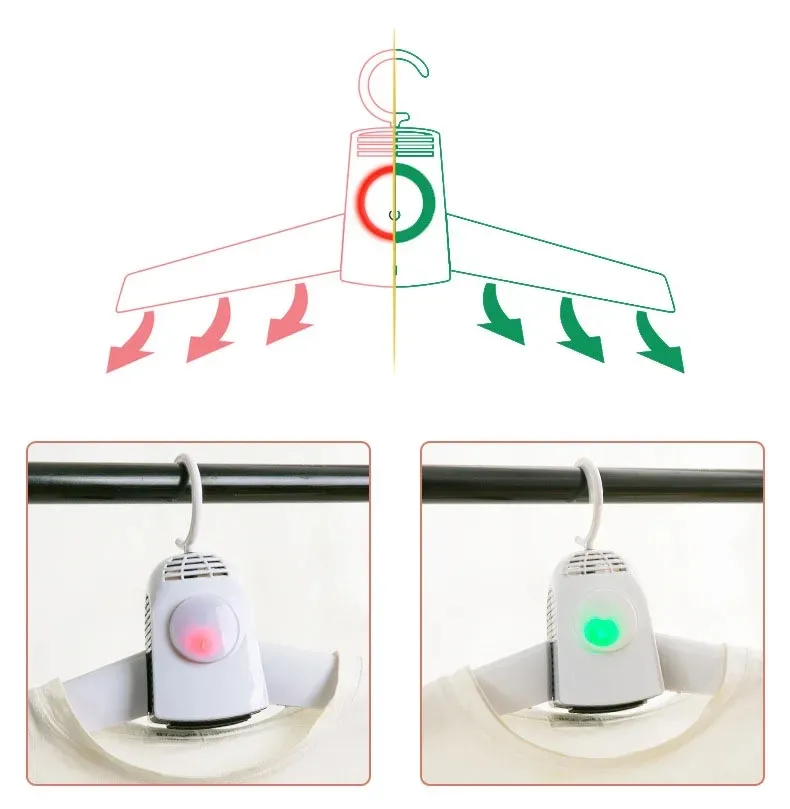 Cintre de Séchage Électrique Portable – Sèche-Linge & Chaussures, Pliable, Léger et Idéal pour le Voyage