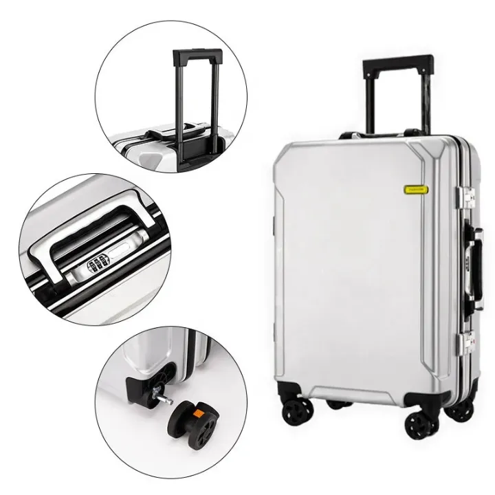 Valise Rigide Premium en Aluminium – Sécurité à Code, Roulettes Pivotantes 360°, Design Unisexe Ultra-Résistant