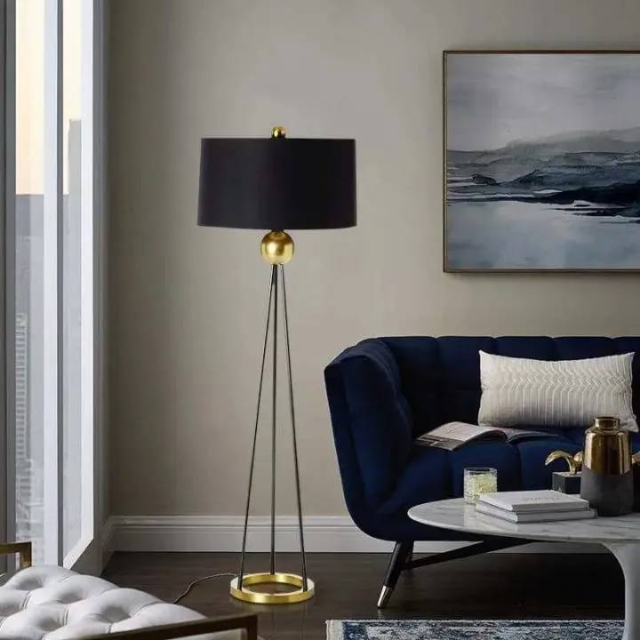 Lampe Anneau Suspendu avec Abat-Jour Noir – YF-817