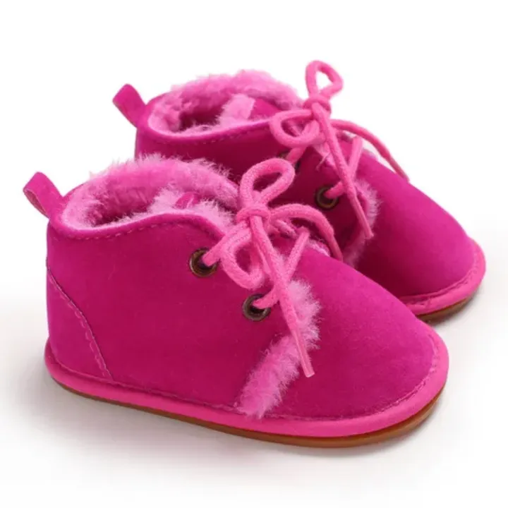 Chaussures d’Hiver Bébé à Imprimé Léopard – Doublure Chaude en Peluche