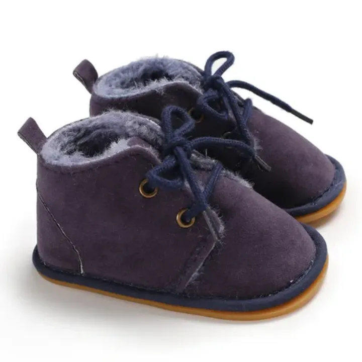 Chaussures d’Hiver Bébé à Imprimé Léopard – Doublure Chaude en Peluche