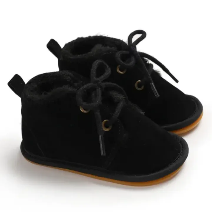 Chaussures d’Hiver Bébé à Imprimé Léopard – Doublure Chaude en Peluche