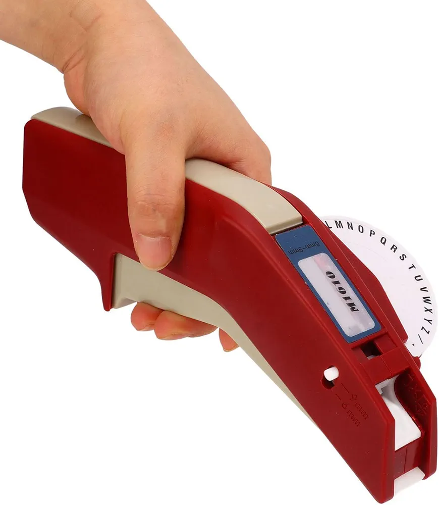 Étiqueteuse à gaufrer, étiqueteuse à gaufrer, lettres transparentes et chiffres, opération manuelle à une main, étiqueteuse pour fabrication d'étiquettes