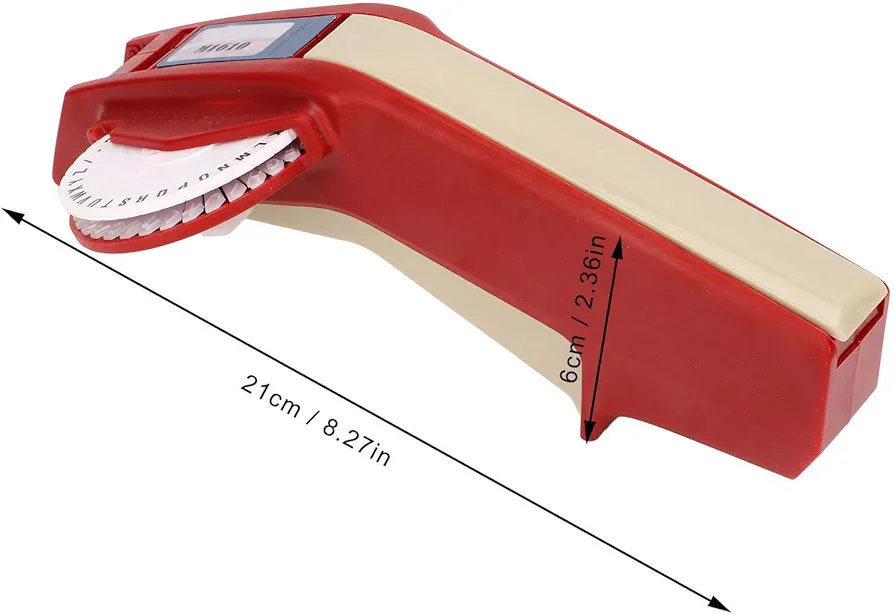 Étiqueteuse à gaufrer, étiqueteuse à gaufrer, lettres transparentes et chiffres, opération manuelle à une main, étiqueteuse pour fabrication d'étiquettes
