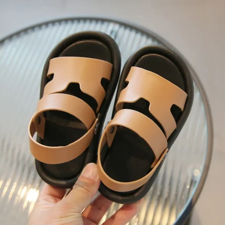 Sandales Unisexes pour Enfants en Cuir – Antidérapantes, Légères et Confortables, 4 Saisons