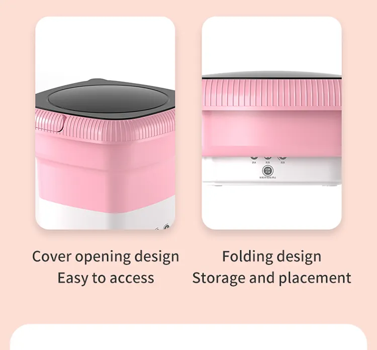 🧼 Mini Machine à Laver Portable Automatique – Compacte, Électrique, Idéale pour Maison & Hôtel