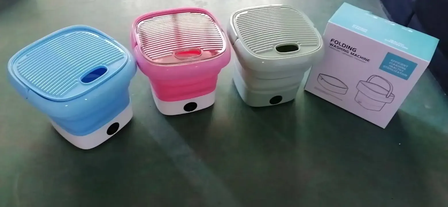 🧼 Mini Machine à Laver Pliable 6.5L – Ultra-Compacte, Idéale pour Bébé, Voyage & Petits Espaces
