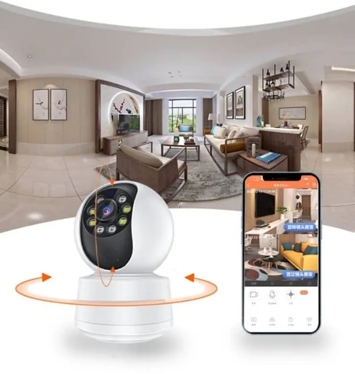 Caméra de surveillance WiFi 360° motorisée HD