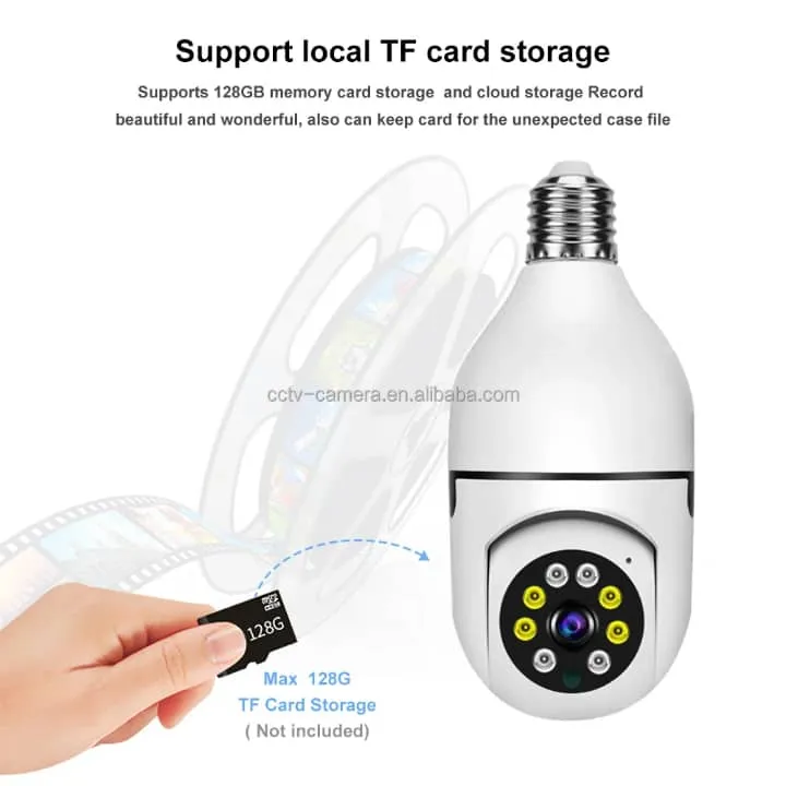 Caméra ampoule WiFi panoramique 360° E27