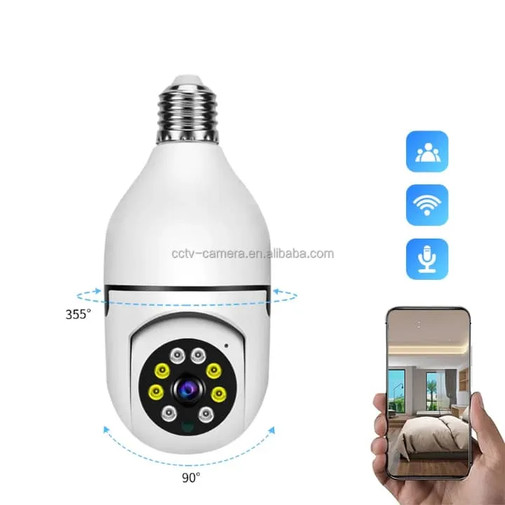 Caméra ampoule WiFi panoramique 360° E27