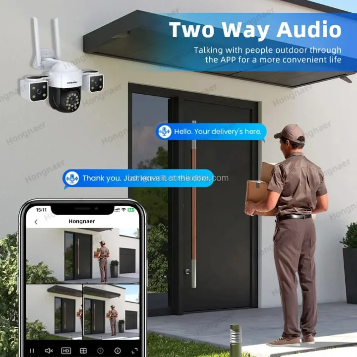 Caméra Wi-Fi & 4G intelligente à triple objectif