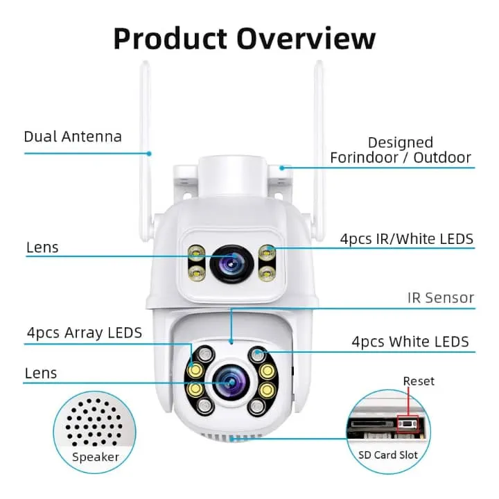 Caméra extérieure Wi-Fi intelligente JT-3Q