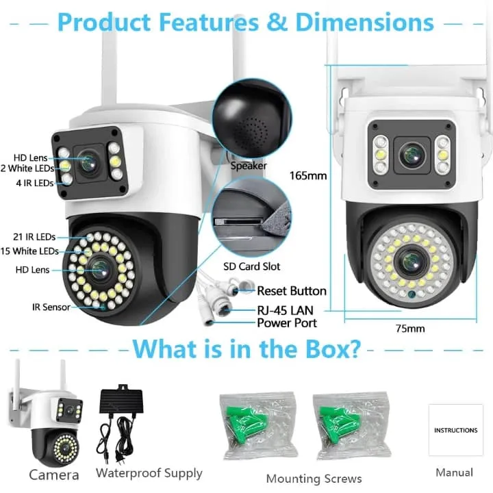 Caméra ultra-puissante à LED JT-8293QJ