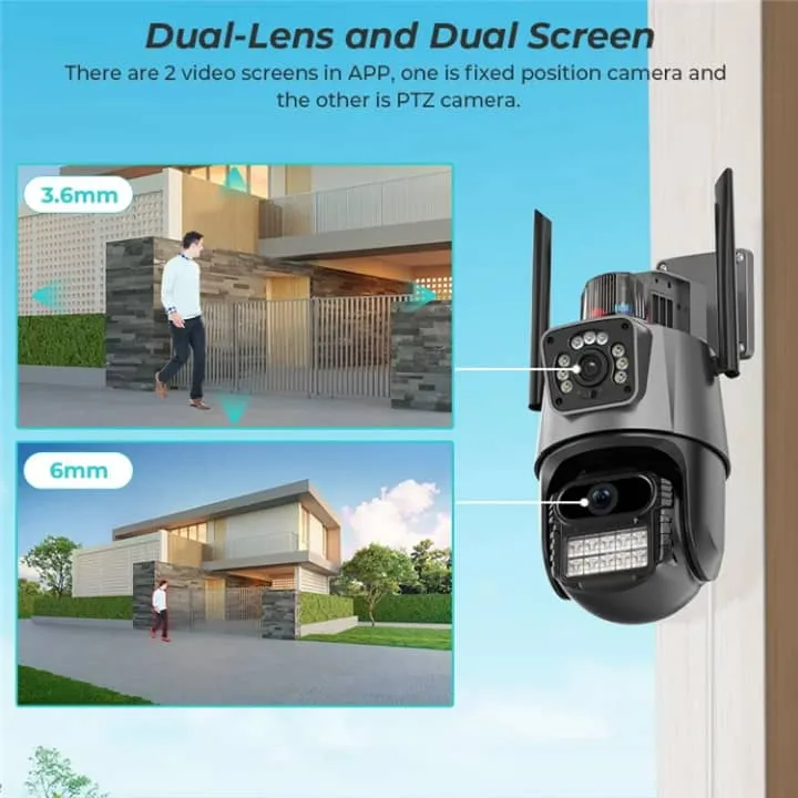 Caméra 4K Intelligente avec Sirène Intégrée – WiFi & 4G