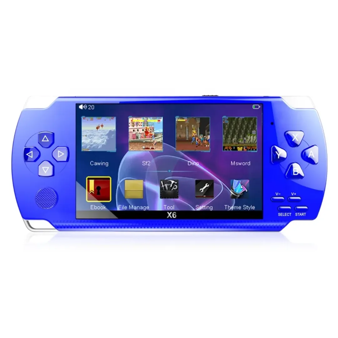 Console de Jeu Portable X6 – 10 000 Jeux Classiques | Écran HD, Multiplateforme, MP4/MP3, Ebook, Cadeau idéal