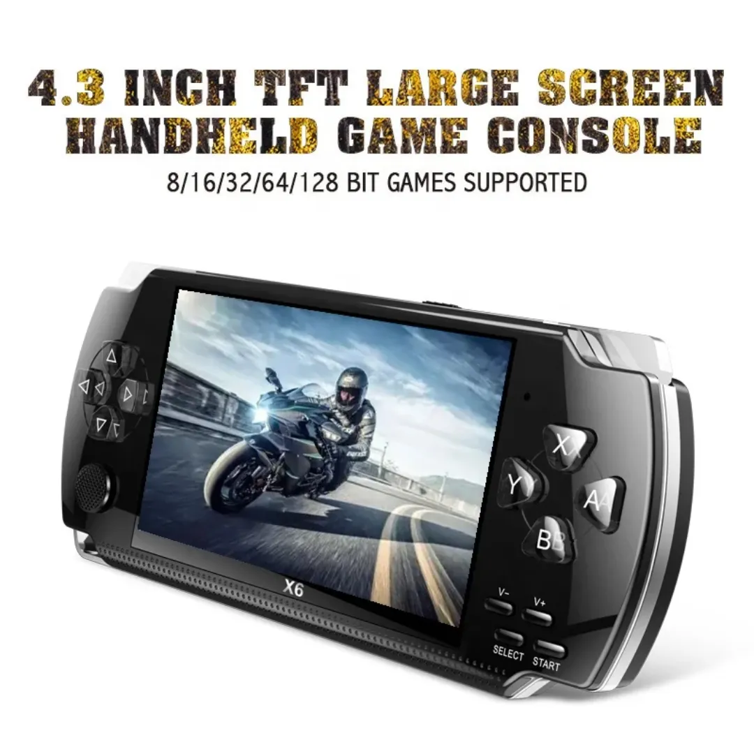 Console de Jeu Portable X6 – 10 000 Jeux Classiques | Écran HD, Multiplateforme, MP4/MP3, Ebook, Cadeau idéal