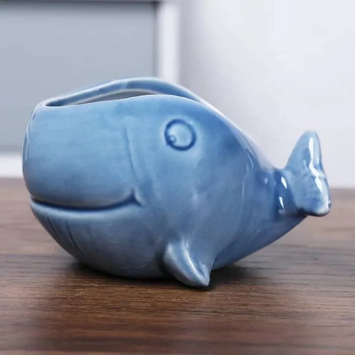 Pot Poisson Fantaisie – Bleu Céramique