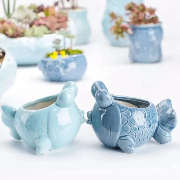 Pot Baleine Bleu – Déco Ludique