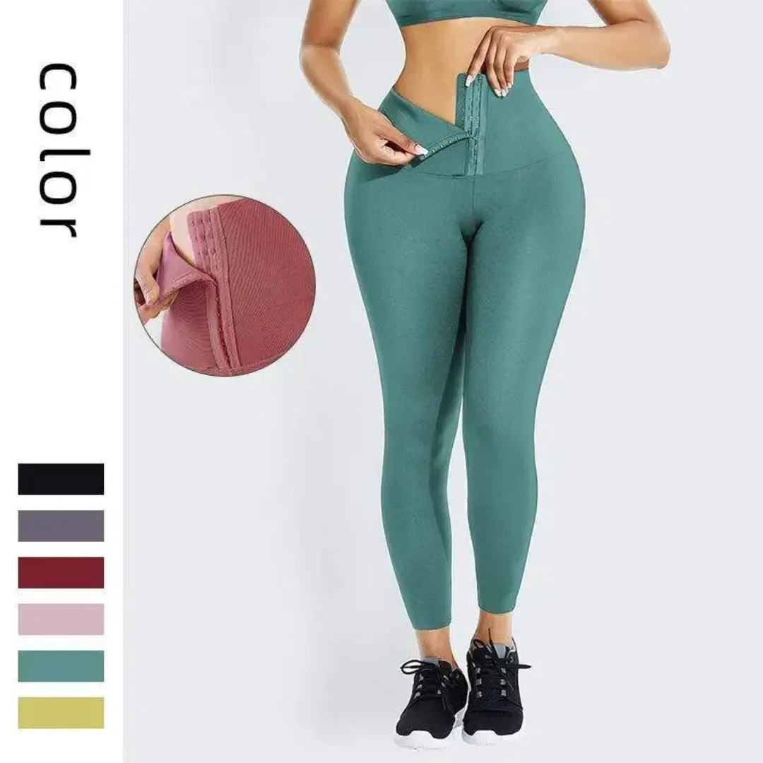 Legging Gainant Femme – Taille Haute avec Corset, Compression, Yoga & Entraînement