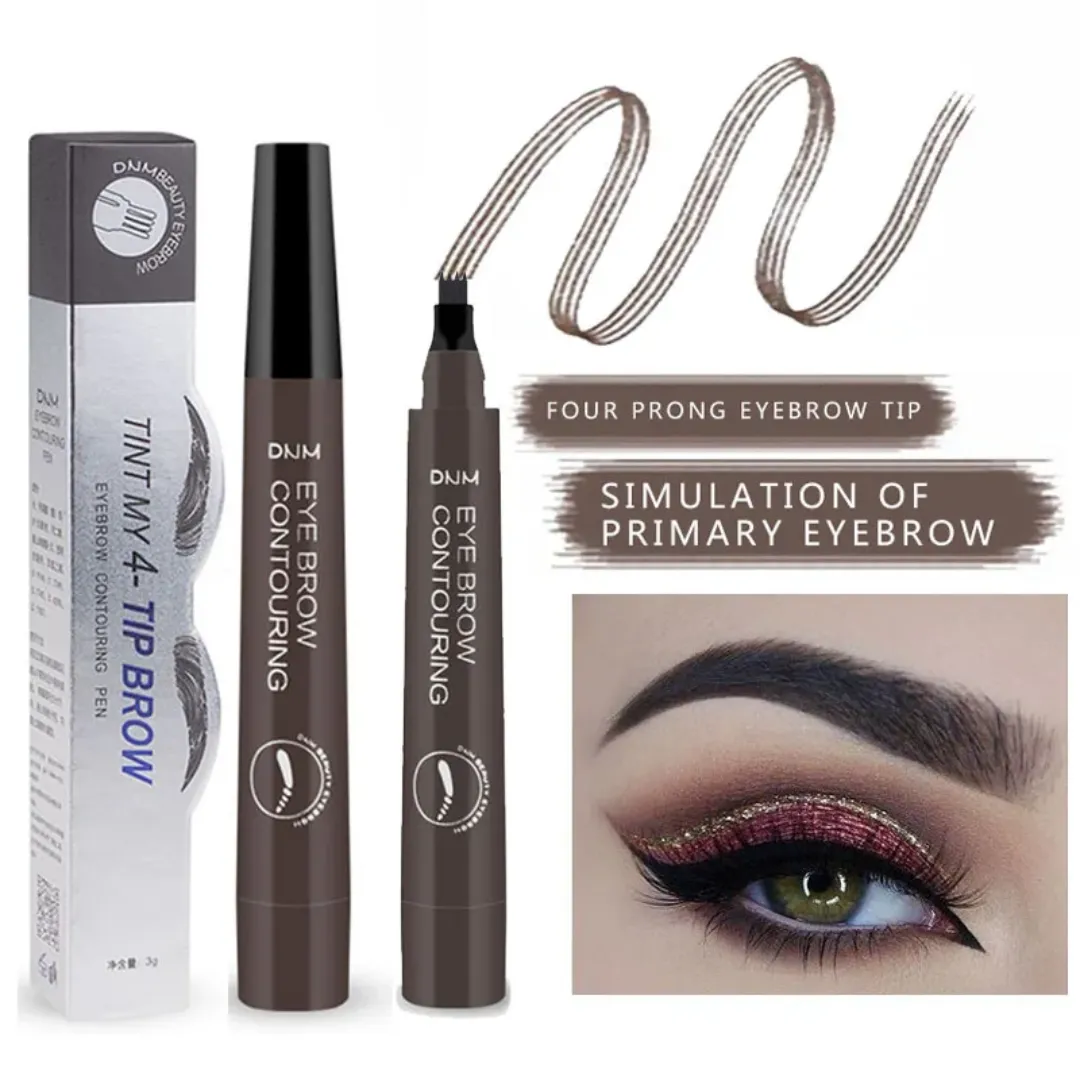Stylo à Sourcils 3D Étanche – Pointe Fourche Précise, Effet Microblading Naturel