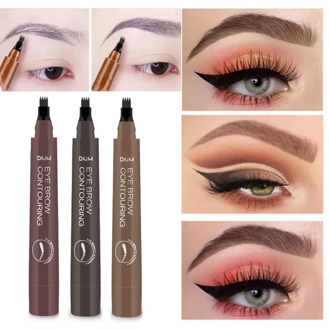 Stylo à Sourcils 3D Étanche – Pointe Fourche Précise, Effet Microblading Naturel
