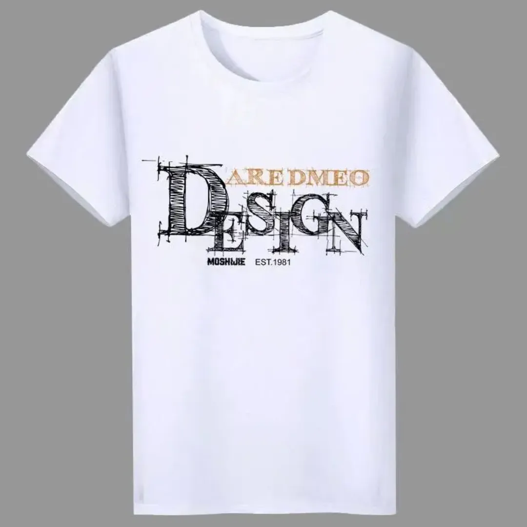 T-shirts Homme Mode Streetwear – Manches Courtes, Imprimés Variés, Coupe Décontractée – Qualité Grossiste