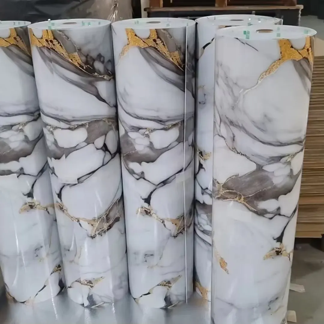 Rouleaux de Papier Peint Effet Marbre – Auto-adhésif, Étanche et Décoratif pour Murs, Meubles et Sol
