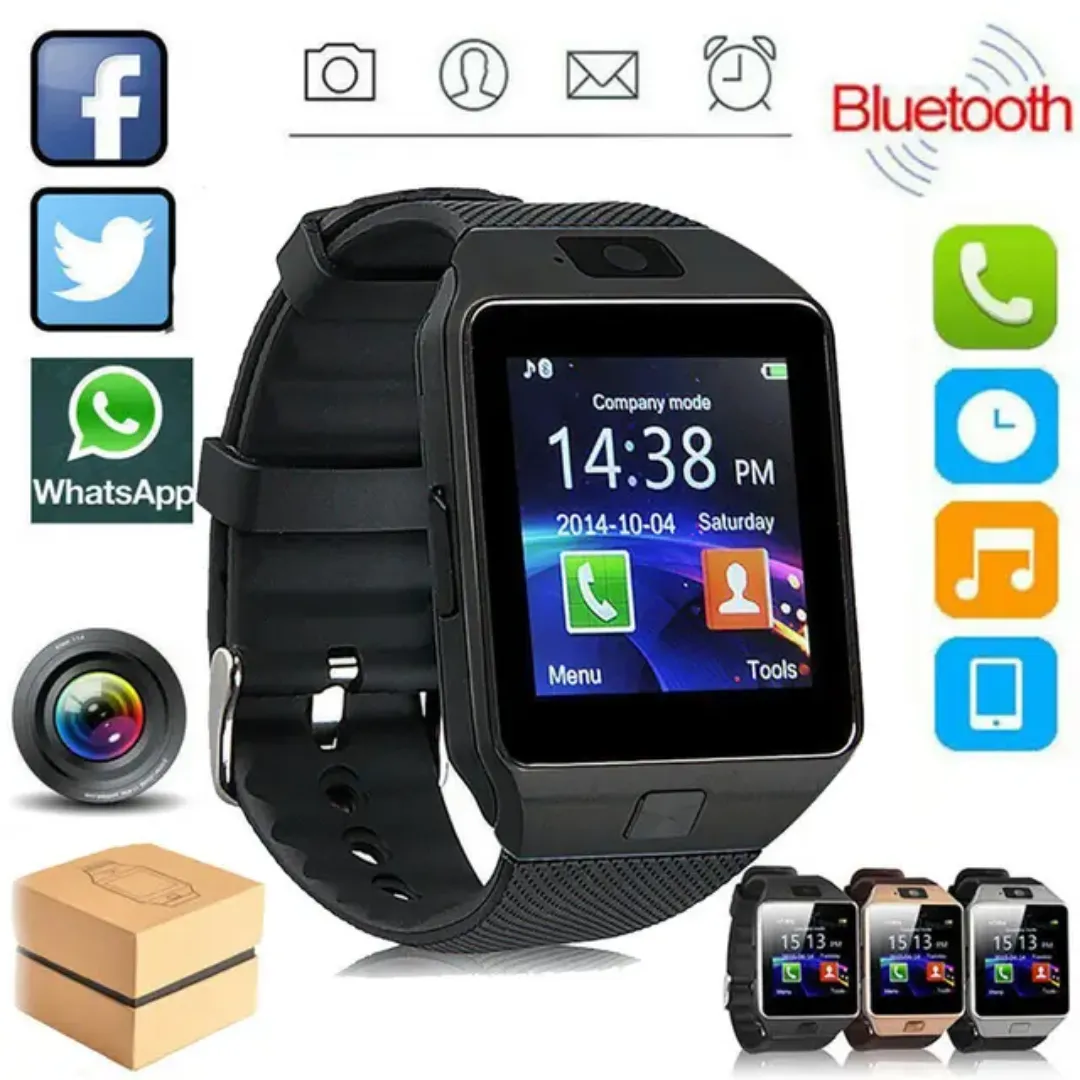 Montre Connectée DZ09 avec Carte SIM – Appels, Caméra, WiFi, Suivi Sport, Compatible Android