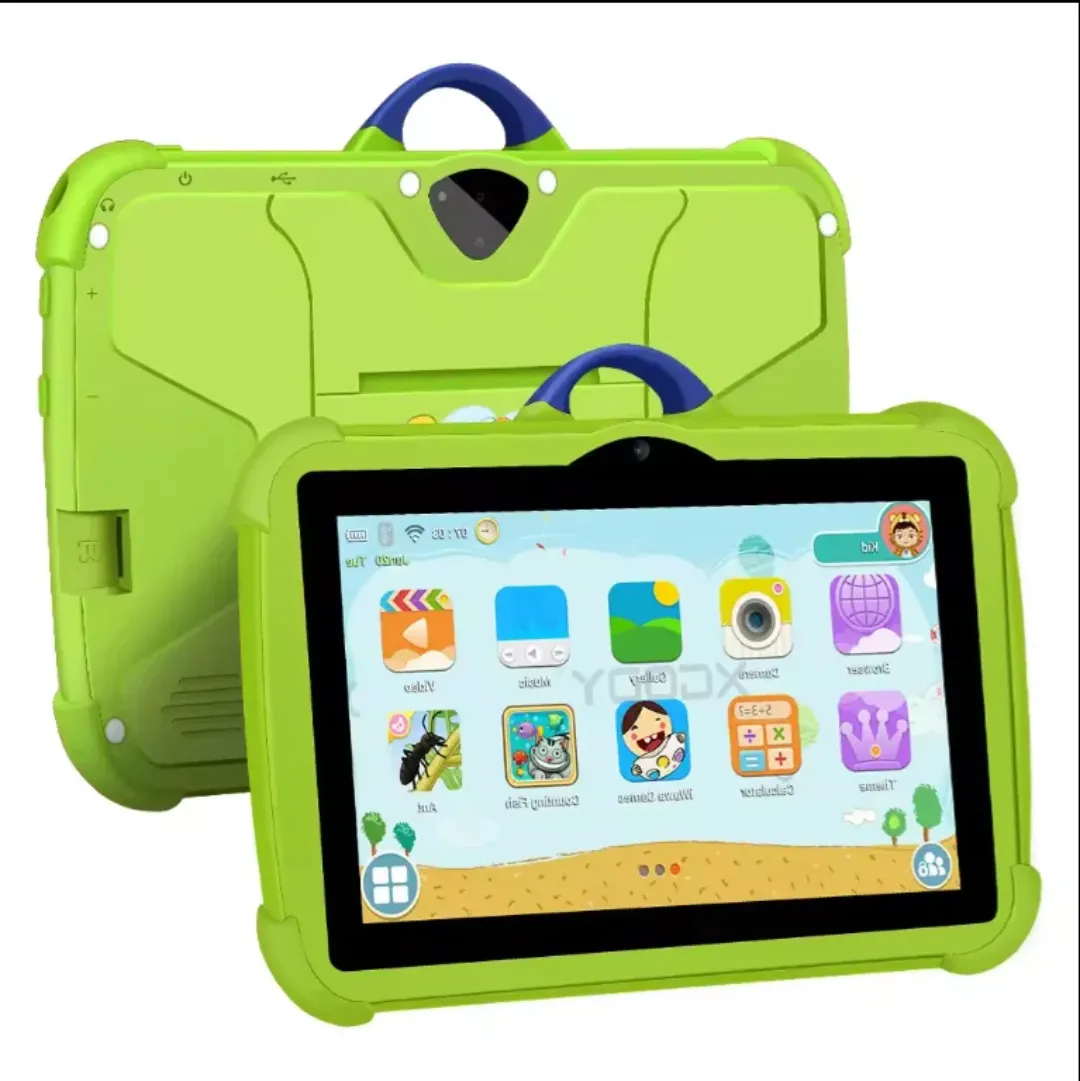 Tablette Éducative Enfant 7" Android – 4Go+64Go, WiFi, Applications Ludo-Éducatives, Coque Antichoc