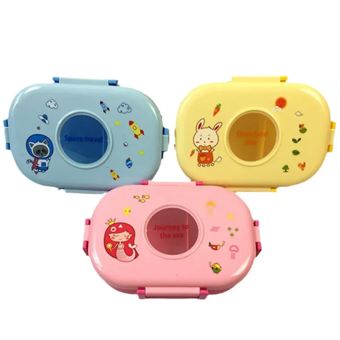 Boîte à lunch isotherme pour enfants avec double bouteille – Ensemble complet en plastique, micro-ondable et facile à transporter