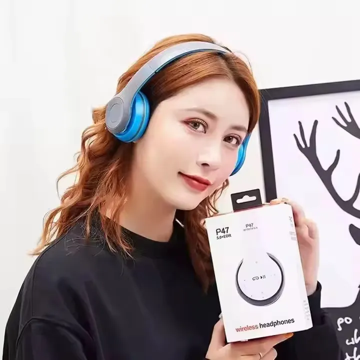 Casque audio Bluetooth P47 sans fil – Micro intégré, USB, batterie longue durée, multi-couleurs