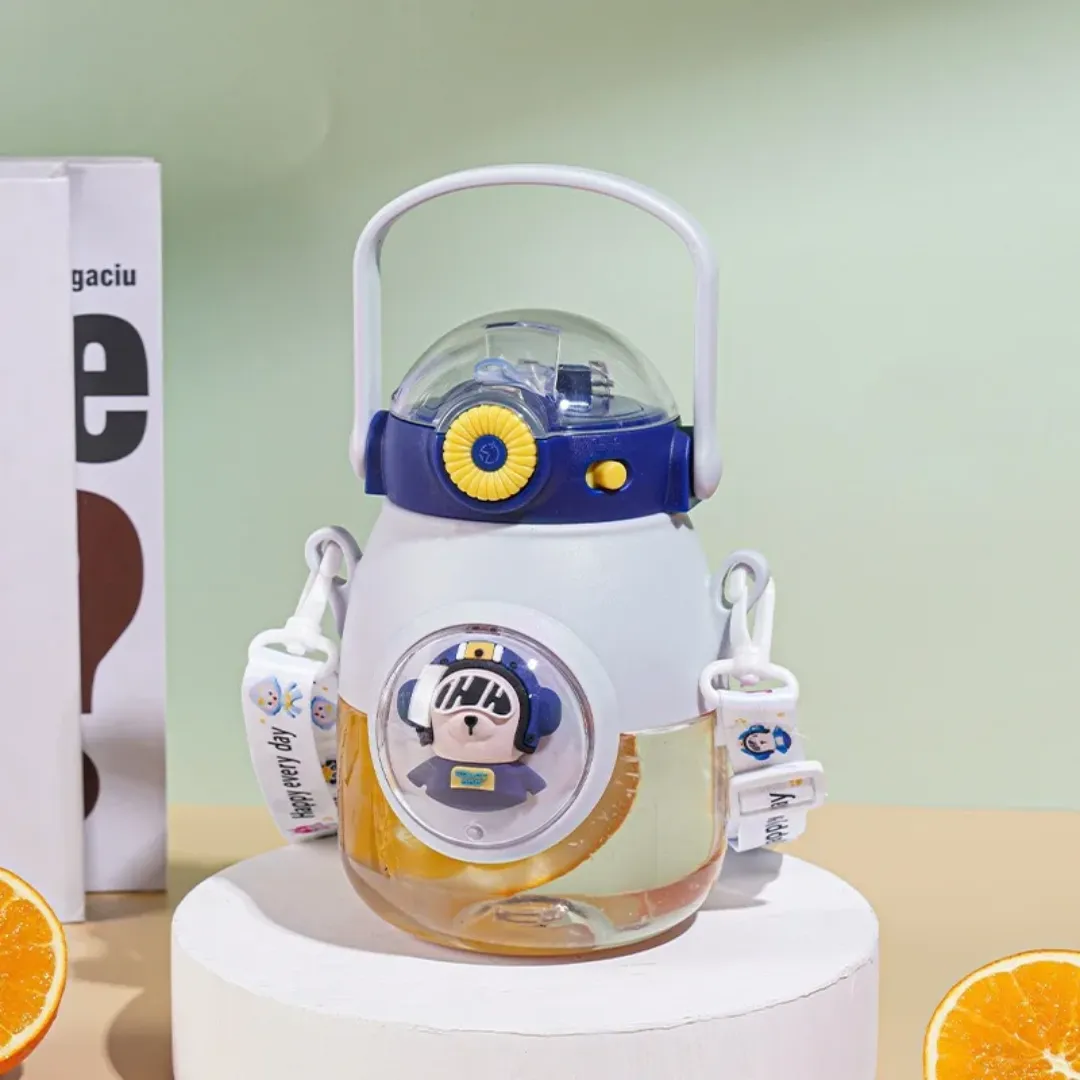 Gourde Capsule Spatiale pour Enfants – 900ml avec Paille Intégrée