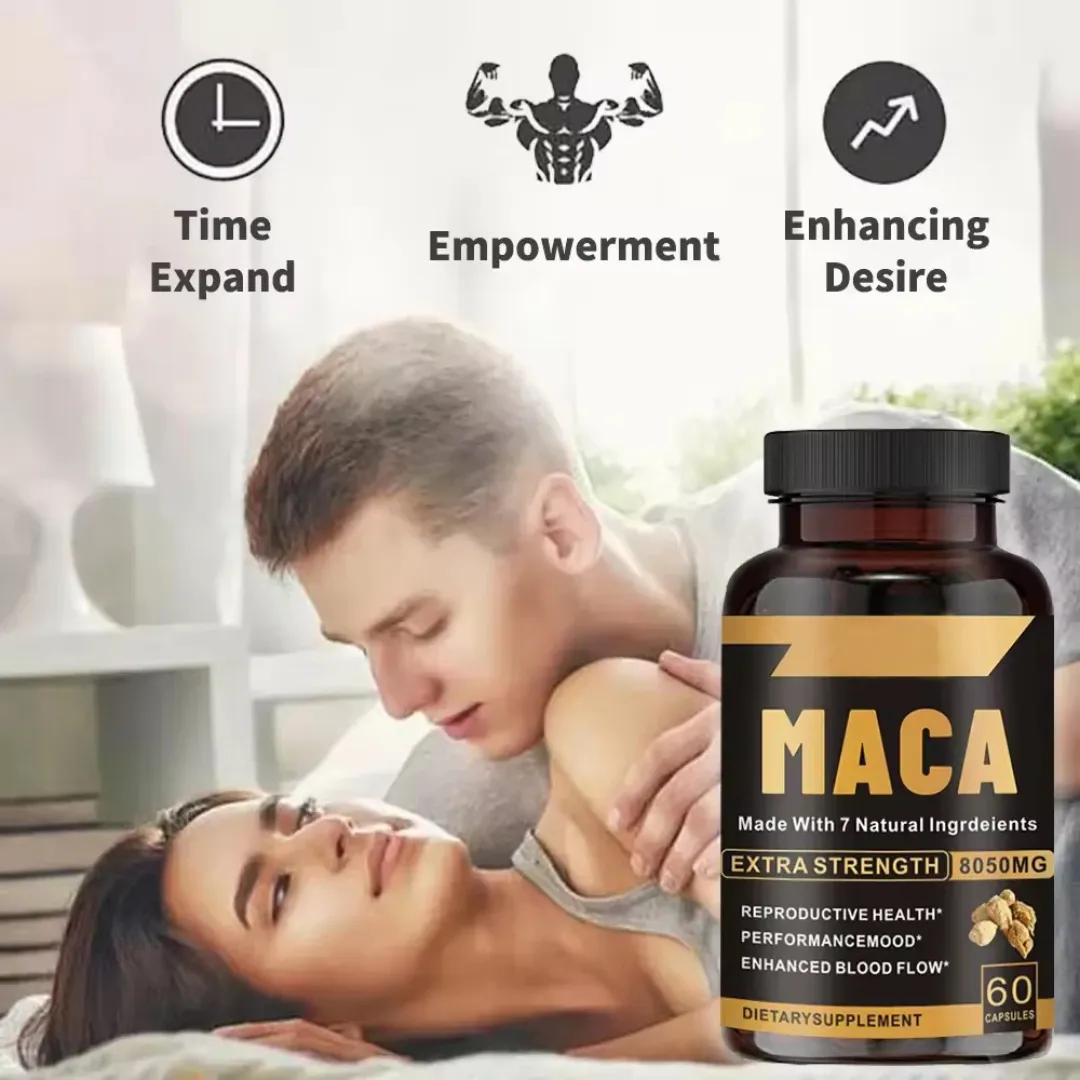 Maca Forte 8050mg – Complément Naturel Aphrodisiaque pour Hommes et Femmes – 60 Gélules Végétales