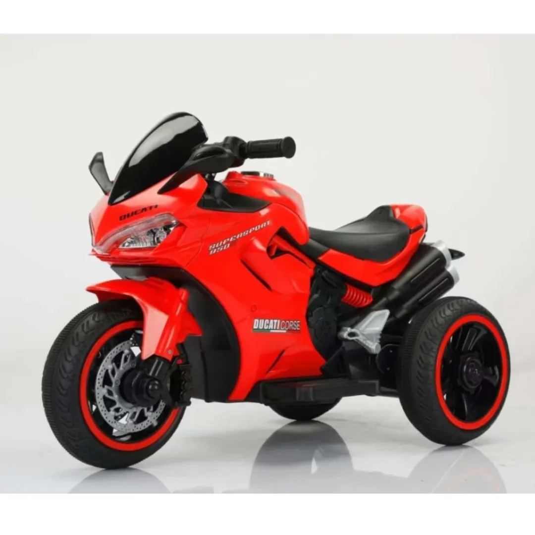 Moto Électrique Enfant 12V – Design Sport, Batterie Rechargeable, LED & Musique, Modèle Ducati
